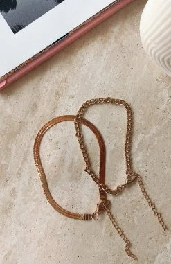 White Fox Boutique AU London Anklet Gold