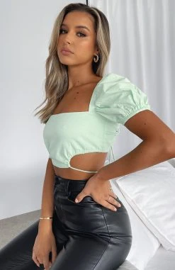 White Fox Boutique AU Clothing Love Games Crop Mint