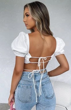 White Fox Boutique AU Clothing Love Games Crop White