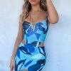 White Fox Boutique AU Clothing Made For You Bustier Blue Leaf Print 2 White Fox Boutique AU Clothing Made For You Bustier Blue Leaf Print