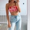White Fox Boutique AU Make It Come True Crop Pink Floral Print