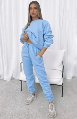 White Fox Boutique AU Make You Mine Sweatpants Ice Blue