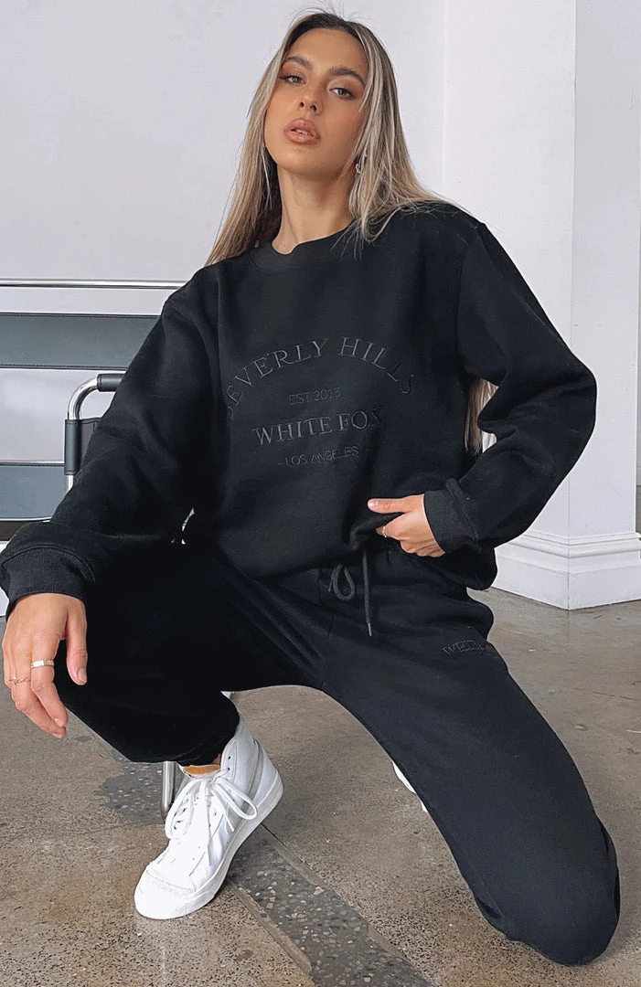 White Fox Boutique AU Best Of Both Oversized Sweater Black Clothing 3 White Fox Boutique AU Best Of Both Oversized Sweater Black Clothing