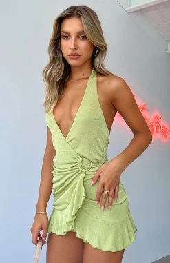 White Fox Boutique AU Million Reasons Mini Dress Green