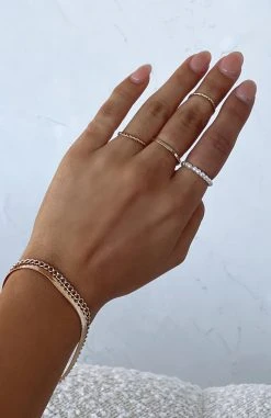 White Fox Boutique AU Accessories Molly Ring Set Gold