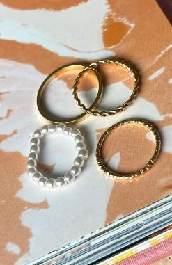 White Fox Boutique AU Accessories Molly Ring Set Gold