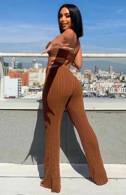 White Fox Boutique AU Taking Shape Pants Chocolate