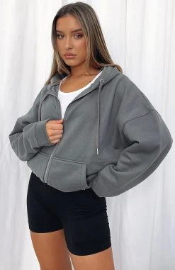 White Fox Boutique AU Need To Know Hoodie Charcoal