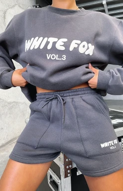 White Fox Boutique AU Offstage Lounge Shorts Shadow