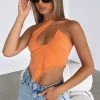 White Fox Boutique AU Clothing One Time Thing Crop Orange
