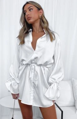 White Fox Boutique AU Only Gets Better Mini Dress Off White