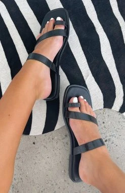 White Fox Boutique AU Ordelle Slides Black Croc