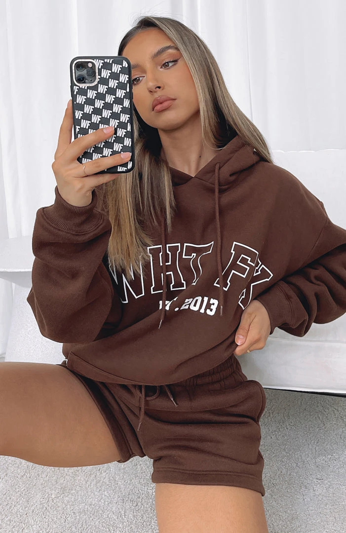 White Fox Boutique AU Play The Game Oversized Hoodie Chocolate 3 White Fox Boutique AU Play The Game Oversized Hoodie Chocolate