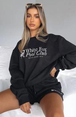 White Fox Boutique AU Clothing Risk Taker Sweater Black