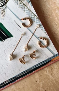 White Fox Boutique AU Romi Earring Set Gold