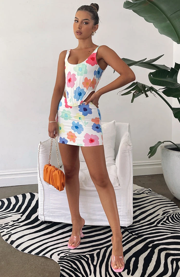 White Fox Boutique AU Clothing Sweet Nothings Mini Skirt Spring Print 8 White Fox Boutique AU Clothing Sweet Nothings Mini Skirt Spring Print