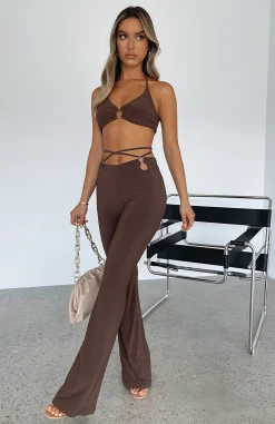 White Fox Boutique AU Emotion Pants Chocolate