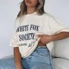 White Fox Boutique AU Stay Focused Tee Butter