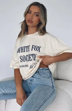 White Fox Boutique AU Stay Focused Tee Butter