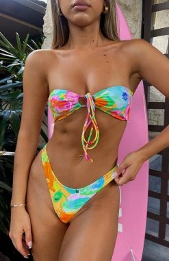 White Fox Boutique AU Swimwear Summer Sea Bikini Top Floral Pop