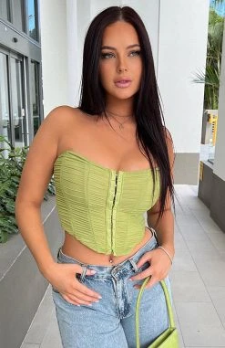 White Fox Boutique AU Innocent Touch Bustier Matcha