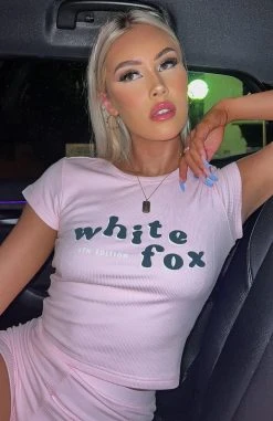 White Fox Boutique AU 4th Edition Ribbed Baby Tee Valentine Clothing