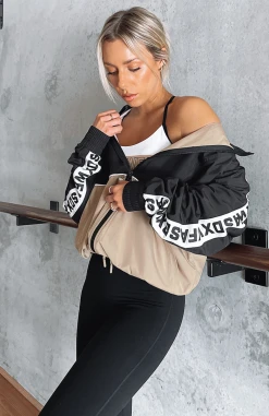 White Fox Boutique AU Collaborations Wildcard Windbreaker Black