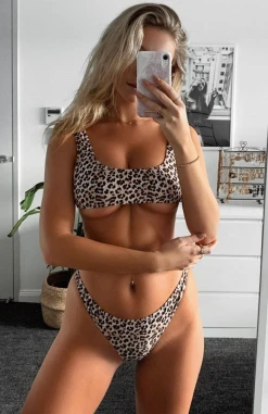 Whitefox Boutique Belmont Bottoms Leopard Swimwear