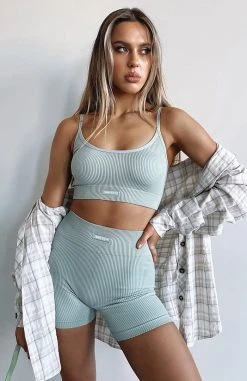 White Fox Boutique AU Clothing Take A Ride Seamless Bike Shorts Desert Sage