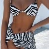 White Fox Boutique AU Swimwear Beach To The Bar Skirt Zebra Jacquard