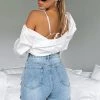 White Fox Boutique AU Clothing Time With Me Denim Shorts Light Blue