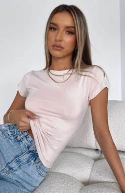 White Fox Boutique AU Too Blessed Tee Nude