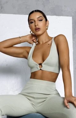 White Fox Boutique AU Under The Sun Crop Sage