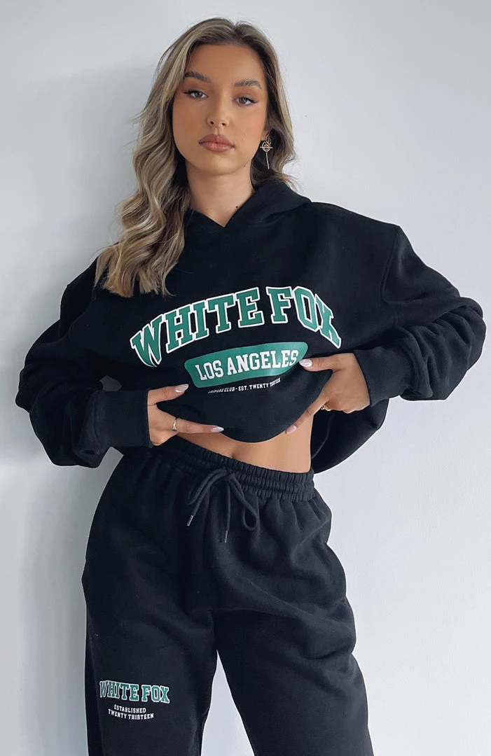 White Fox Boutique AU Clothing Varsity Vibe Hoodie Black 9 White Fox Boutique AU Clothing Varsity Vibe Hoodie Black