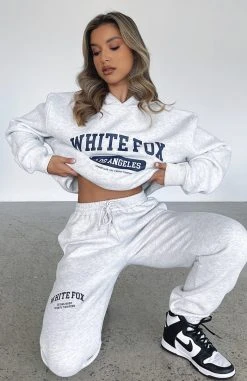 White Fox Boutique AU Clothing Varsity Vibe Hoodie Grey Marle 15 White Fox Boutique AU Clothing Varsity Vibe Hoodie Grey Marle