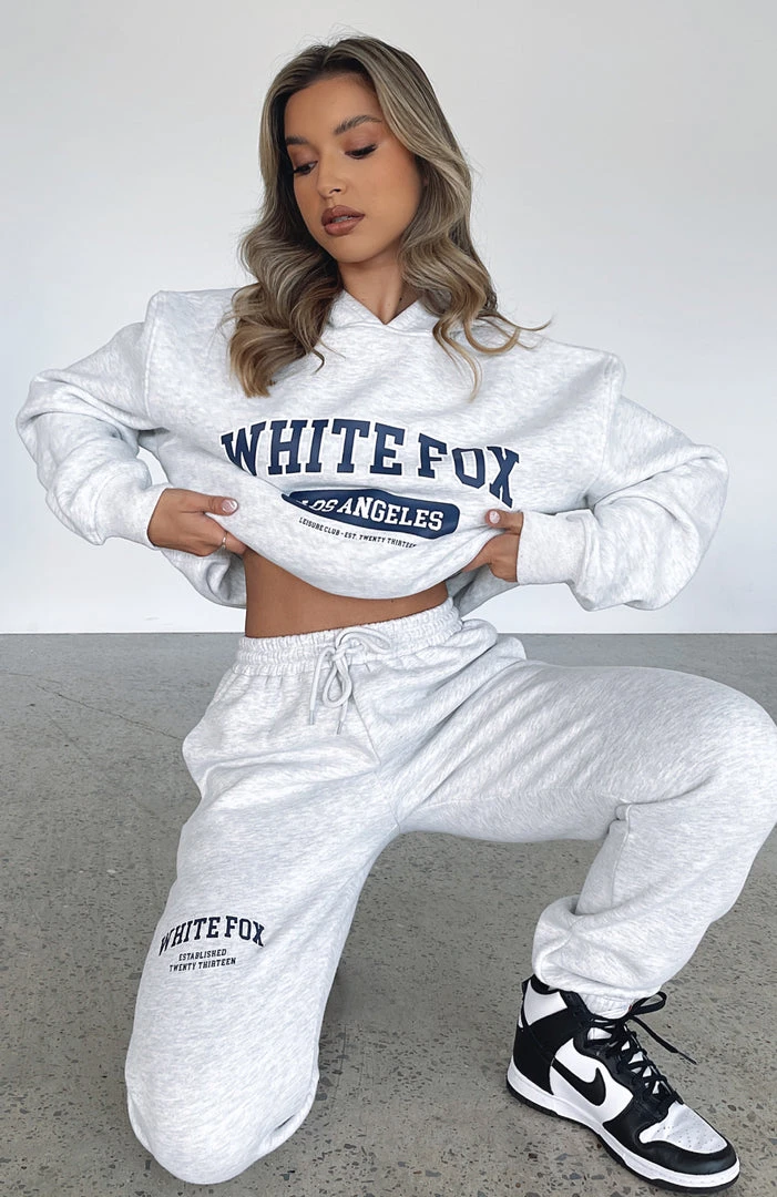 White Fox Boutique AU Clothing Varsity Vibe Hoodie Grey Marle 9 White Fox Boutique AU Clothing Varsity Vibe Hoodie Grey Marle