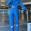 White Fox Boutique AU Varsity Vibe Sweatpants Azure Blue