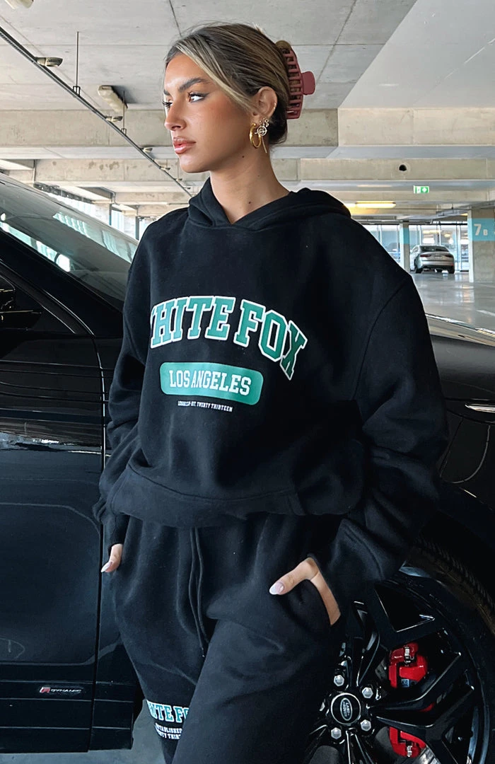White Fox Boutique AU Clothing Varsity Vibe Hoodie Black 3 White Fox Boutique AU Clothing Varsity Vibe Hoodie Black
