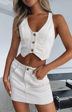 White Fox Boutique AU Watch Me Walk Mini Skirt Cream Clothing 19 White Fox Boutique AU Watch Me Walk Mini Skirt Cream Clothing