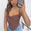 White Fox Boutique AU Clothing Way I Feel Bustier Chocolate 1 White Fox Boutique AU Clothing Way I Feel Bustier Chocolate