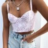 White Fox Boutique AU Weekend Love Bustier Pink Butterfly Clothing