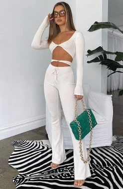 White Fox Boutique AU Bottoms The Big Picture Pants Cream