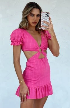 White Fox Boutique AU Whenever You're Ready Mini Dress Pink Dresses