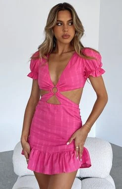 White Fox Boutique AU Whenever You're Ready Mini Dress Pink Dresses