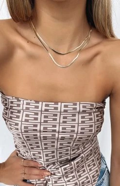 White Fox Boutique AU Wildest Dreams Necklace Gold