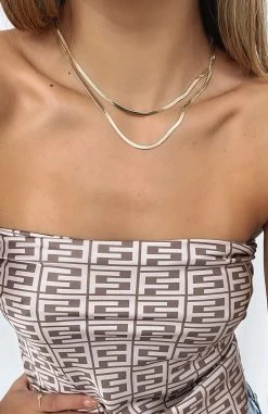 White Fox Boutique AU Wildest Dreams Necklace Gold