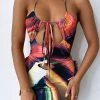White Fox Boutique AU Worst Behaviour Mini Dress Digital Blur Print Clothing