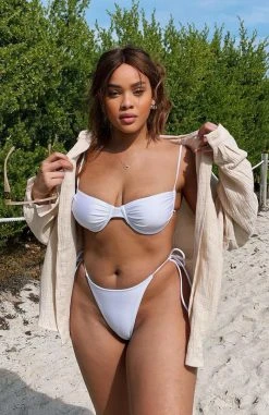 White Fox Boutique AU Margarita Hour Bottoms Shiny White Restocked