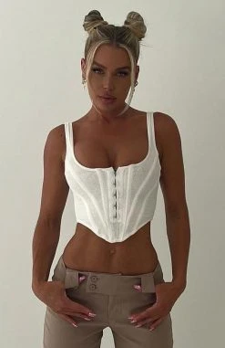 White Fox Boutique AU Bad Gal Bustier White