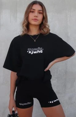 White Fox Boutique AU Catching Feelings Tee Black